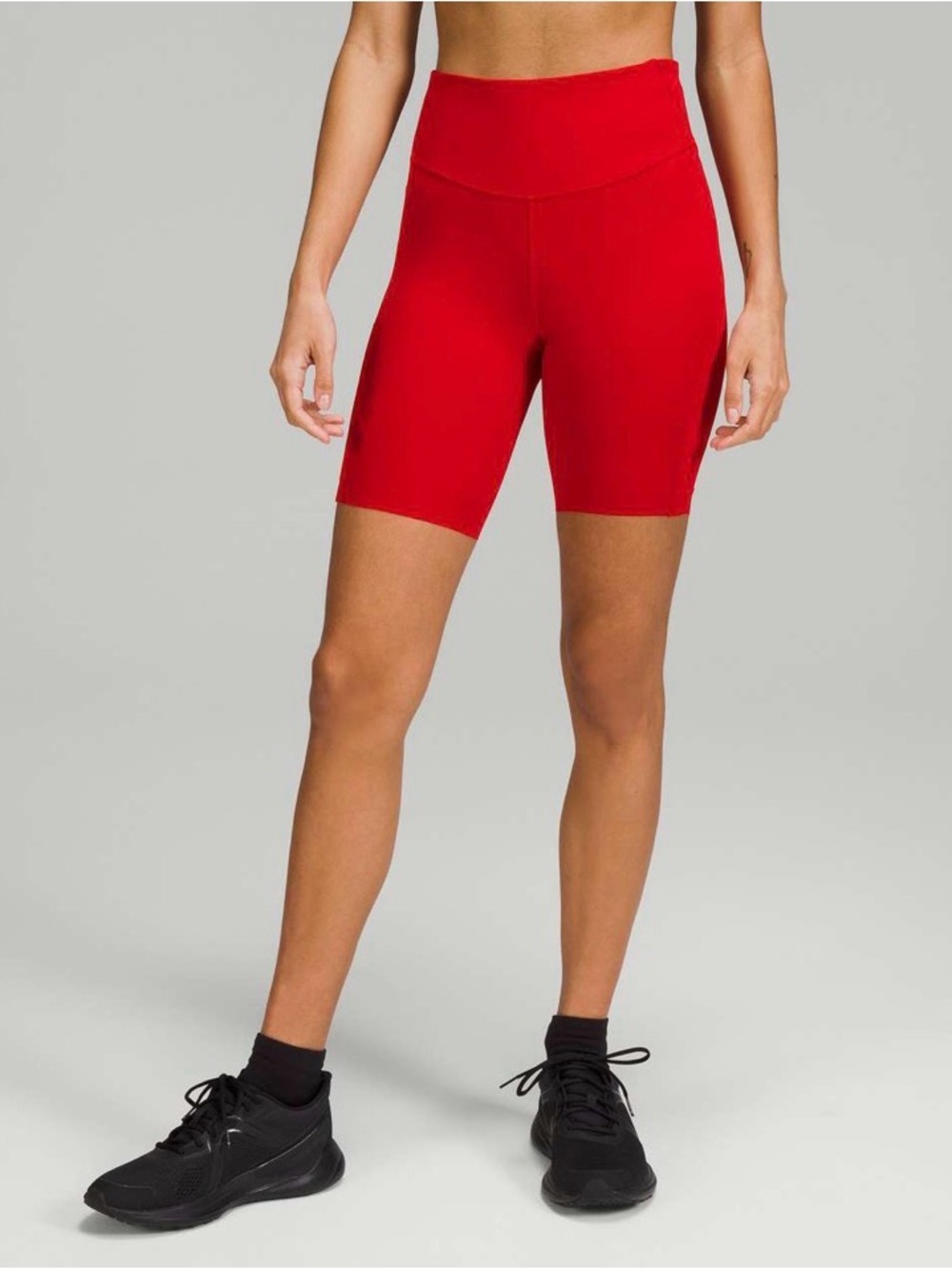 Lululemon Base Pace High Rise 8” Running Bike Athletic Shorts Dark Red Size 4